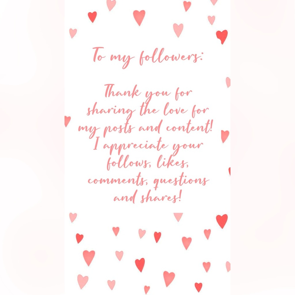 Heartfelt Appreciation Card for Followers